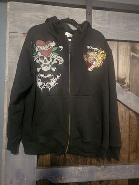 Vintage ED Hardy Zip UP Hoody 2XL